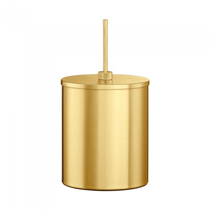 Χαρτοδοχείο 5lt Ø20.5xH40cm PVD Golden Brass Brushed Sanco Lithos 190025-PVD-02BR