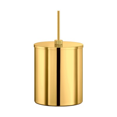 Χαρτοδοχείο 5lt Ø20.5xH40cm PVD Golden Brass Polished Sanco Lithos 190025-PVD-02PL