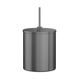 Χαρτοδοχείο 5lt Ø20.5xH40cm PVD Gun Metal Brushed Sanco Lithos 190025-PVD-05BR