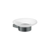 Επιτοίχια Σαπουνοθήκη W12.5xD13xH4.5cm Anthracite Grained Sanco Academia 21802-M118
