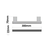 Πετσετοθήκη 30cm W30xD7xH2.2cm Chrome Sanco Academia 21804-30-A03