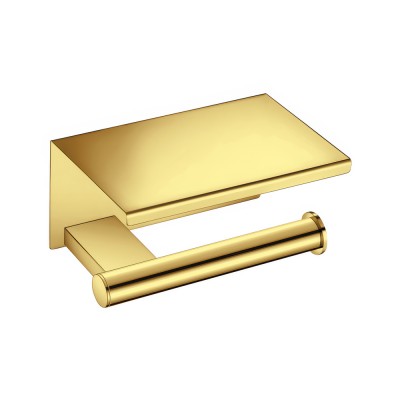 Χαρτοθήκη με καπάκι W16xD11xH9cm PVD Golden Brass Polished Sanco Academia 21807-PVD-02PL