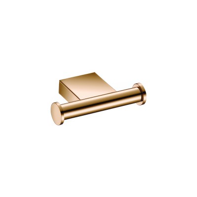 Άγκιστρο Διπλό Μπάνιου W8.5xD6.5xH2cm PVD Warm Bronze Polished Sanco Academia 21818-PVD-01PL