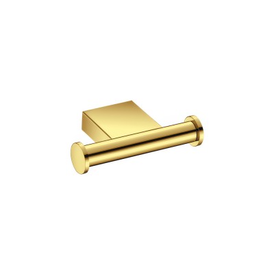Άγκιστρο Διπλό Μπάνιου W8.5xD6.5xH2cm PVD Golden Brass Polished Sanco Academia 21818-PVD-02PL