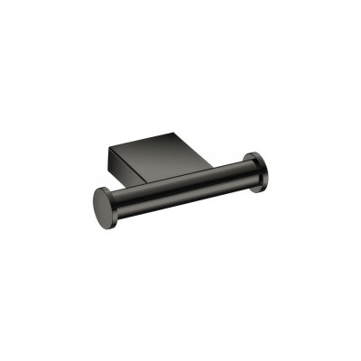Άγκιστρο Διπλό Μπάνιου W8.5xD6.5xH2cm PVD Gun Metal Polished Sanco Academia 21818-PVD-05PL