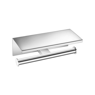 Διπλή Χαρτοθήκη με καπάκι W25xD11xΗ9cm Chrome Sanco Academia 21827-A03