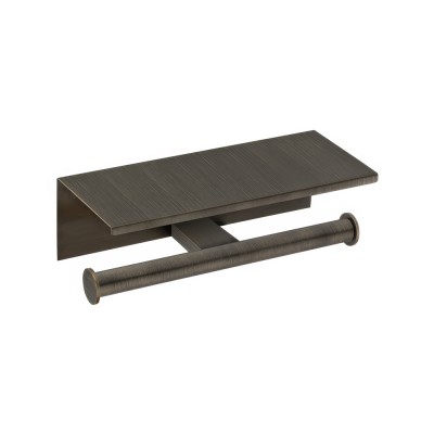 Διπλή Χαρτοθήκη με καπάκι W25xD11xΗ9cm Dark Bronze Mat Sanco Academia 21827-DM25