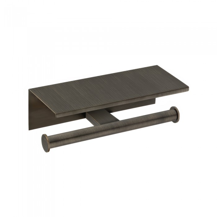 Διπλή Χαρτοθήκη με καπάκι W25xD11xΗ9cm Dark Bronze Mat Sanco Academia 21827-DM25