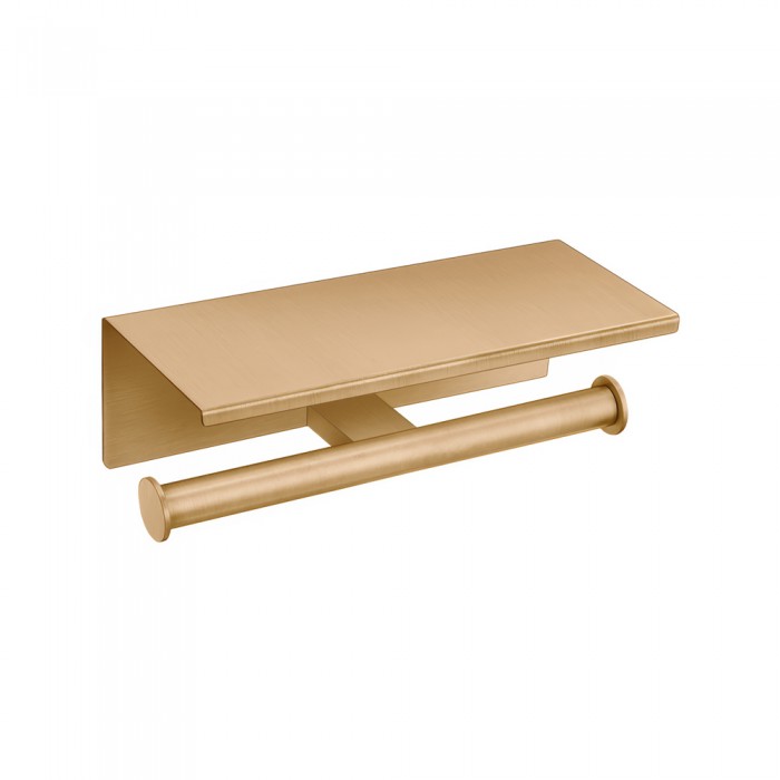 Διπλή Χαρτοθήκη με καπάκι W25xD11xΗ9cm PVD Warm Bronze Brushed Sanco Academia 21827-PVD-01BR