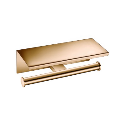 Διπλή Χαρτοθήκη με καπάκι W25xD11xΗ9cm PVD Warm Bronze Polished Sanco Academia 21827-PVD-01PL