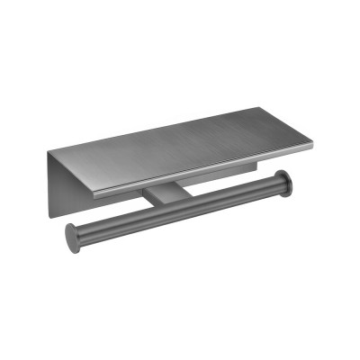 Διπλή Χαρτοθήκη με καπάκι W25xD11xΗ9cm PVD Gun Metal Brushed Sanco Academia 21827-PVD-05BR