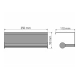 Διπλή Χαρτοθήκη με καπάκι W25xD11xΗ9cm White Mat Sanco Academia 21827-M101