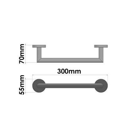 Πετσετοθήκη 30cm W30xD7xH5.5cm Chrome Sanco Corner 22704-30-A03