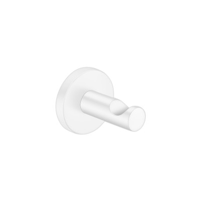 Άγκιστρο Μονό Μπάνιου W5.5xD5xH5.5cm White Mat Sanco Corner 22708-M101