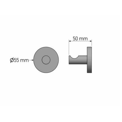 Άγκιστρο Μονό Μπάνιου W5.5xD5xH5.5cm Chrome Sanco Corner 22708-A03