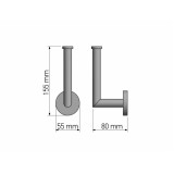 Εφεδρική Χαρτοθήκη W5.5xD8xH15.5cm Chrome Sanco Corner 22716-A03