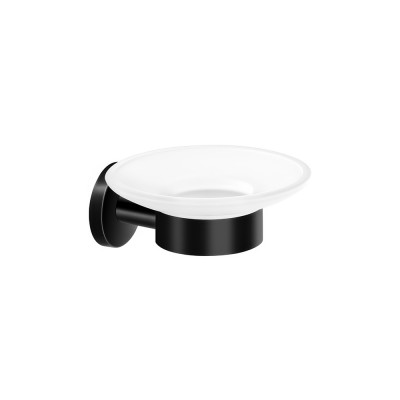 Επιτοίχια Σαπουνοθήκη W12.5xD14xH6cm Black Mat Sanco Ergon 25902-M116