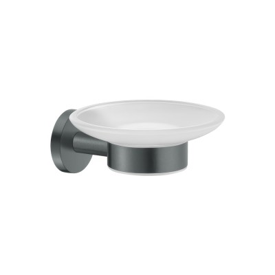 Επιτοίχια Σαπουνοθήκη W12.5xD14xH6cm Anthracite Grained Sanco Ergon 25902-M118