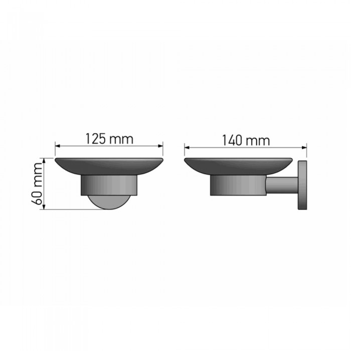 Επιτοίχια Σαπουνοθήκη W12.5xD14xH6cm White Mat Sanco Ergon 25902-M101