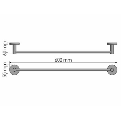 Πετσετοθήκη 60cm W60xD6xH5.5cm Beige Mat Sanco Ergon 25904-M102