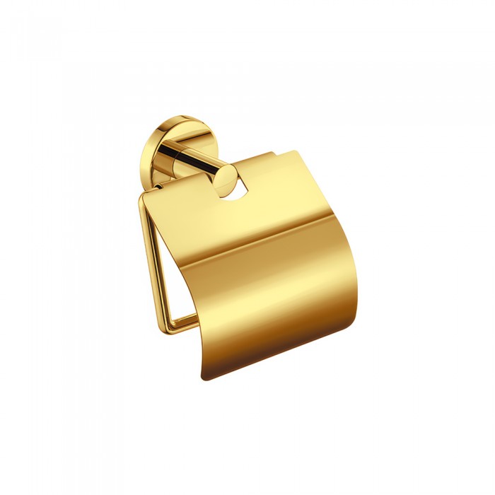 Χαρτοθήκη με καπάκι W14xD7.5xH13cm PVD Golden Brass Polished Sanco Ergon 25917-PVD-02PL