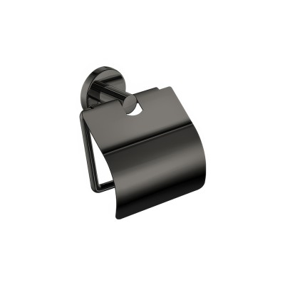 Χαρτοθήκη με καπάκι W14xD7.5xH13cm PVD Gun Metal Polished Sanco Ergon 25917-PVD-05PL