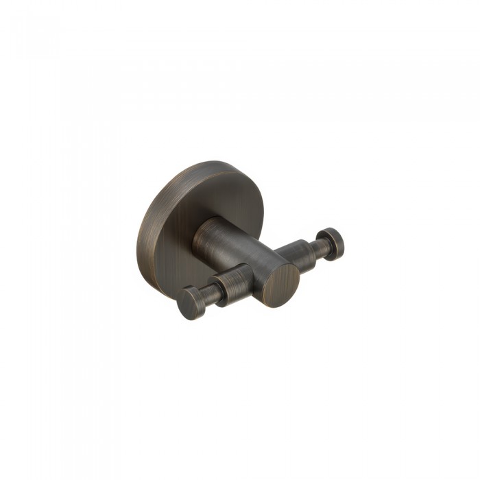 Άγκιστρο Διπλό Μπάνιου W7xD5xH5.5cm Dark Bronze Mat Sanco Ergon 25918-DM25