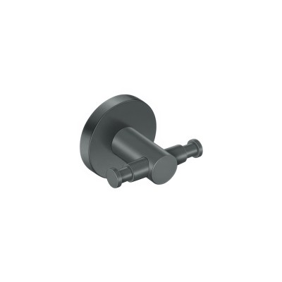 Άγκιστρο Διπλό Μπάνιου W7xD5xH5.5cm Anthracite Grained Sanco Ergon 25918-M118