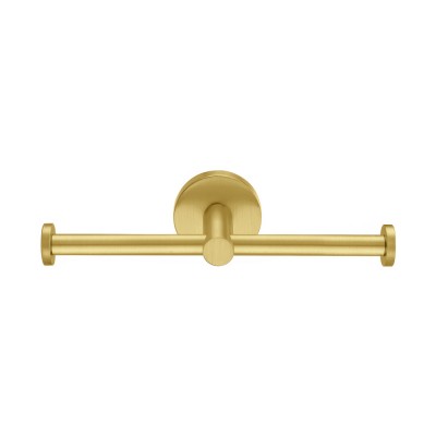 Διπλή Χαρτοθήκη W25xD8xH5.5cm PVD Golden Brass Brushed Sanco Ergon 25926-PVD-02BR