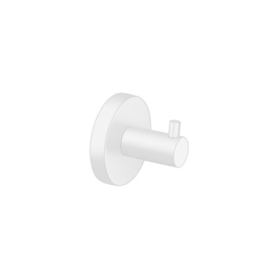 Άγκιστρο Μονό Μπάνιου W5.5xD4.5xH5.5cm White Mat Sanco Ergon 25928-M101