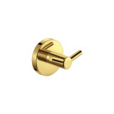 Άγκιστρο Διπλό Μπάνιου W6xD4.5xH5.5cm PVD Golden Brass Polished Sanco Ergon 25948-PVD-02PL