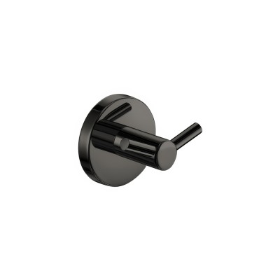 Άγκιστρο Διπλό Μπάνιου W6xD4.5xH5.5cm PVD Gun Metal Polished Sanco Ergon 25948-PVD-05PL