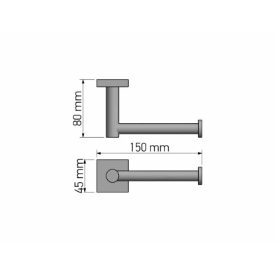 Χαρτοθήκη W15xD8xH4.5cm Chrome Sanco Iconic 26706-A03