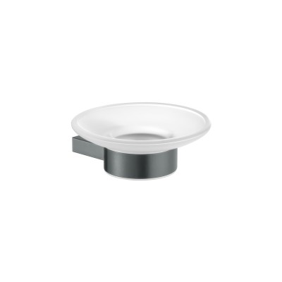 Επιτοίχια Σαπουνοθήκη W12.5xD13xH4.5cm Anthracite Grained Sanco Aegean 26902-M118