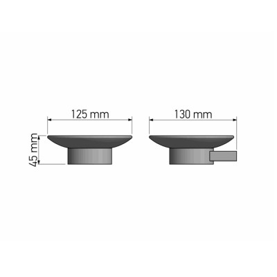 Επιτοίχια Σαπουνοθήκη W12.5xD13xH4.5cm Chrome Sanco Aegean 26902-A03