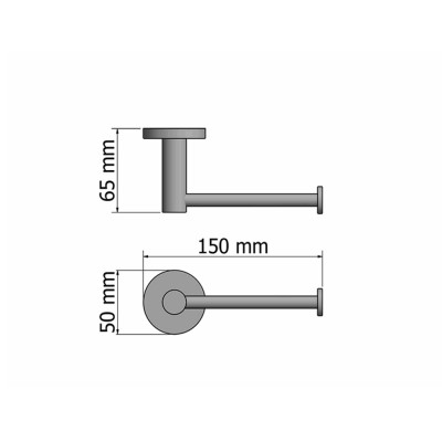 Χαρτοθήκη W15xD6.5xH5cm Mat Inox Sanco Inox Project 28706-M90
