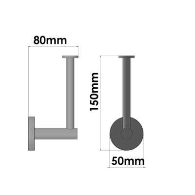 Εφεδρική Χαρτοθήκη W5.5xD8.5xH16.5cm Mat Inox Sanco Inox Project 28716-M90
