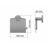 Χαρτοθήκη με καπάκι W14xD6.5xH13.5cm Mat Inox Sanco Inox Project 28717-M90