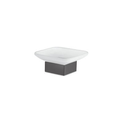 Επικαθήμενη Σαπουνοθήκη W10.5xD10.5xH5cm Graphite Dark Sanco Bathroom Set 90255-122