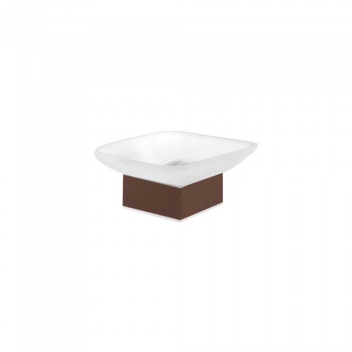 Επικαθήμενη Σαπουνοθήκη W10.5xD10.5xH5cm Wenge Grained Sanco Bathroom Set 90255-A75