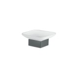 Επικαθήμενη Σαπουνοθήκη W10.5xD10.5xH5cm Anthracite Grained Sanco Bathroom Set 90255-M118