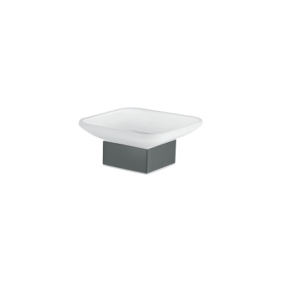 Επικαθήμενη Σαπουνοθήκη W10.5xD10.5xH5cm Anthracite Grained Sanco Bathroom Set 90255-M118