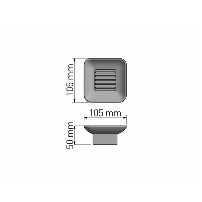 Επικαθήμενη Σαπουνοθήκη W10.5xD10.5xH5cm Chrome Sanco Bathroom Set 90255-A03