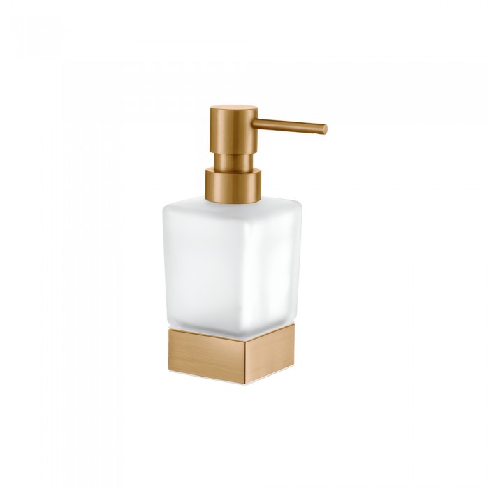 Επικαθήμενο Ντισπένσερ W6.5xD6.5xH16cm PVD Warm Bronze Brushed Sanco Bathroom Set 90355-PVD-01BR