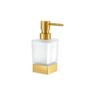 Επικαθήμενο Ντισπένσερ W6.5xD6.5xH16cm PVD Golden Brass Brushed Sanco Bathroom Set 90355-PVD-02BR