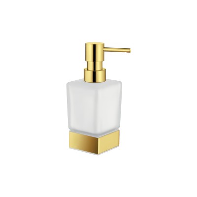 Επικαθήμενο Ντισπένσερ W6.5xD6.5xH16cm PVD Golden Brass Polished Sanco Bathroom Set 90355-PVD-02PL