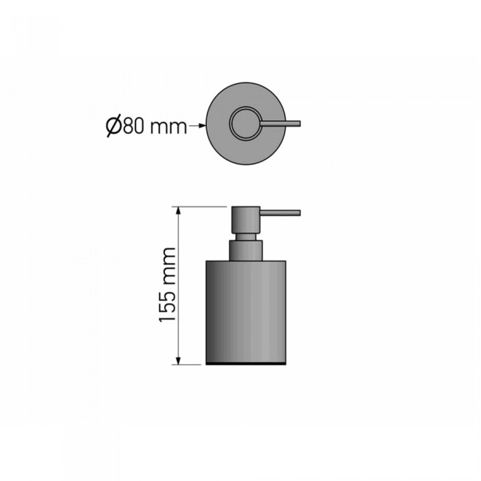Επικαθήμενο Ντισπένσερ W8xD8xH15.5cm Rame Mat Sanco Bathroom Set 90356-M26