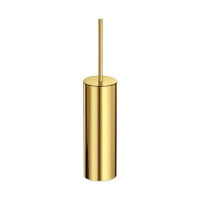 Πιγκάλ Δαπέδου Βαρέως Τύπου (AISI 304) Ø8xH39.5cm PVD Golden Brass Polished Sanco Toilet Brush Holders 90518-PVD-02PL
