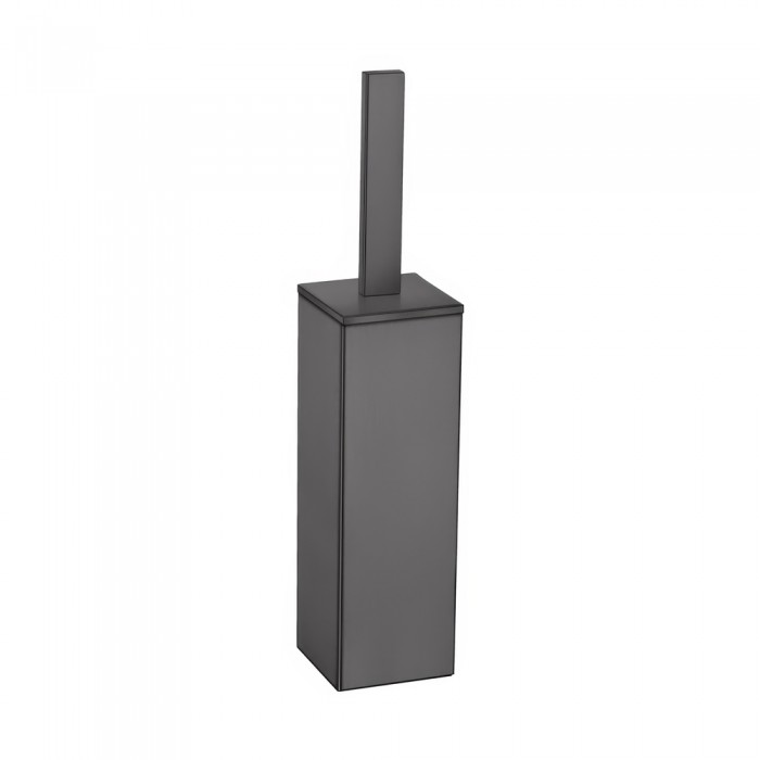 Πιγκάλ Δαπέδου Βαρέως Τύπου (AISI 304) W8xD8xH39.5cm Graphite Dark Sanco Toilet Brush Holders 90572-122