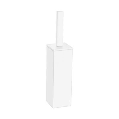 Πιγκάλ Δαπέδου Βαρέως Τύπου (AISI 304) W8xD8xH39.5cm White Mat Sanco Toilet Brush Holders 90572-M101